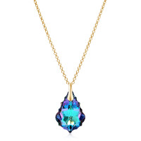 Crystal & Silver Halskette Baroque Silber vergoldet Vitrail Light