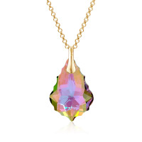 Crystal & Silver Halskette Baroque Silber vergoldet...