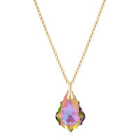 Crystal & Silver Halskette Baroque Silber vergoldet Paradise Shine