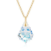 Crystal &amp; Silver Halskette Baroque Silber vergoldet Aurora Borealis
