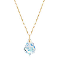 Crystal & Silver Halskette Baroque Silber vergoldet Aurora Borealis