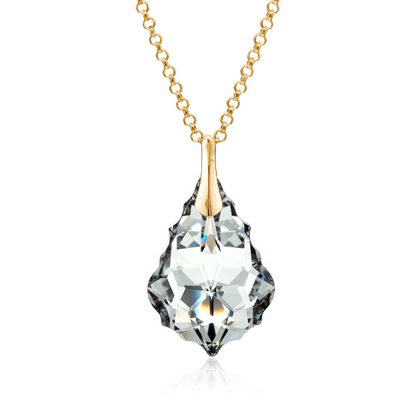 Crystal & Silver Halskette Baroque Silber vergoldet Argent Light