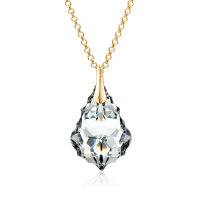 Crystal &amp; Silver Halskette Baroque Silber vergoldet...