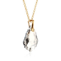 Crystal & Silver Halskette Baroque Silber vergoldet Silver Shadow