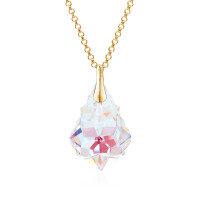 Crystal & Silver Halskette Baroque Silber vergoldet...