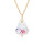Crystal & Silver Halskette Baroque Silber vergoldet Blue Aurora Borealis