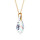 Crystal & Silver Halskette Baroque Silber vergoldet Blue Aurora Borealis