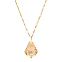 Crystal & Silver Halskette Baroque Silber vergoldet Golden Shadow