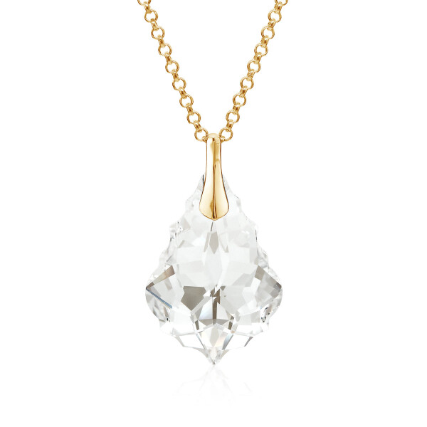 Crystal & Silver Halskette Baroque Silber vergoldet Moonlight