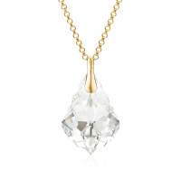 Crystal & Silver Halskette Baroque Silber vergoldet...
