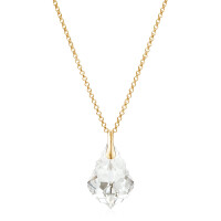 Crystal & Silver Halskette Baroque Silber vergoldet Moonlight