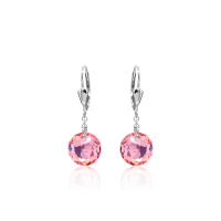 Crystal & Silver Pendel-Ohrhänger Classic Cut