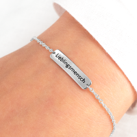 &quot;Say It&quot; Armband mit Spr&uuml;chen in Silber...