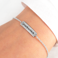 "Say It" Armband mit Sprüchen in Silber...
