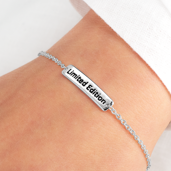 &quot;Say It&quot; Armband mit Spr&uuml;chen in Silber Limited Edition