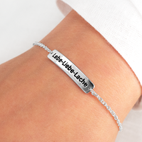 "Say It" Armband mit Sprüchen in Silber...