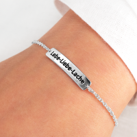 &quot;Say It&quot; Armband mit Spr&uuml;chen in Silber...