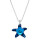 Crystal & Silver Halskette Seestern in Silber Bermuda Blue