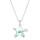 Crystal & Silver Halskette Seestern in Silber Aurora Borealis