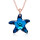 Crystal & Silver Halskette Seestern Silber Rosé Bermuda Blue