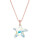 Crystal & Silver Halskette Seestern Silber Rosé Aurora Borealis