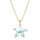 Crystal & Silver Halskette Seestern Silber vergoldet Aurora Borealis