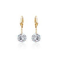 Crystal & Silver Pendel-Ohrhänger Zirkonia...