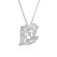 Pure Silver Halskette Quadrat
