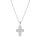 Crystal Silver Halskette Kreuz mit Zirkonia