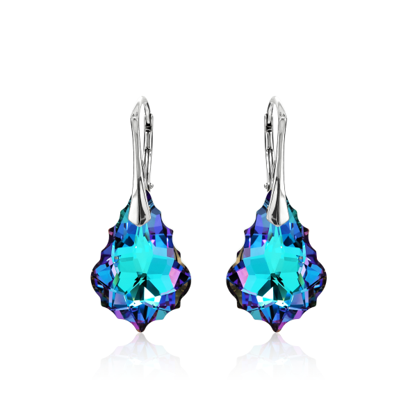 Crystal & Silver Ohrhänger Baroque in Silber Vitrail Light