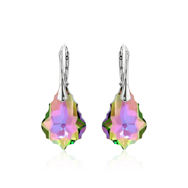 Crystal & Silver Ohrhänger Baroque in Silber Paradise Shine