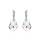 Crystal & Silver Ohrhänger Baroque in Silber Blue Aurora Borealis