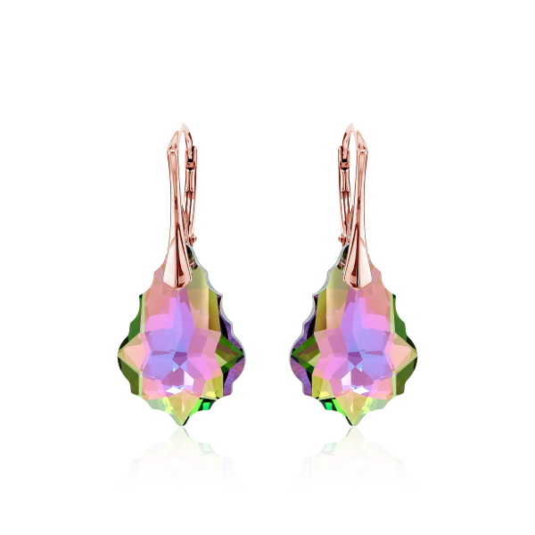 Crystal & Silver Ohrhänger Baroque Silber Rosé Paradise Shine