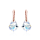 Crystal & Silver Ohrhänger Baroque Silber Rosé Aurora Borealis