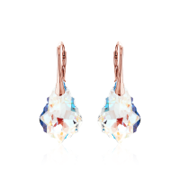 Crystal & Silver Ohrhänger Baroque Silber...