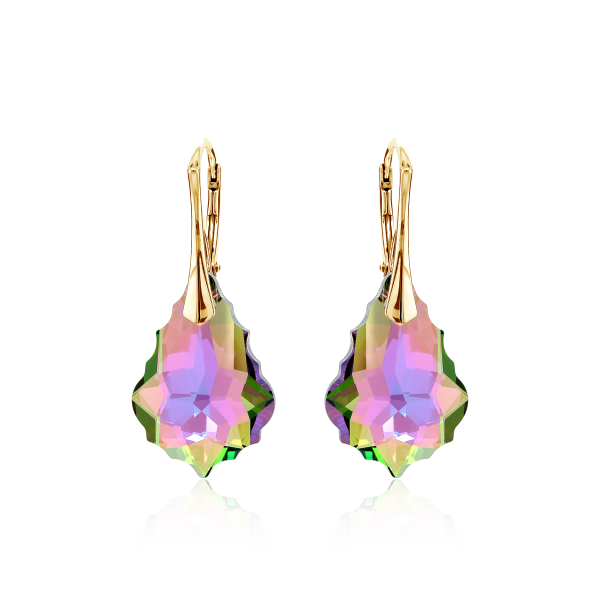 Crystal & Silver Ohrhänger Baroque Silber vergoldet Paradise Shine