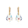 Crystal & Silver Ohrhänger Baroque Silber vergoldet Blue Aurora Borealis