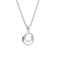 Crystal Silver Halskette Ring mit Zirkonia