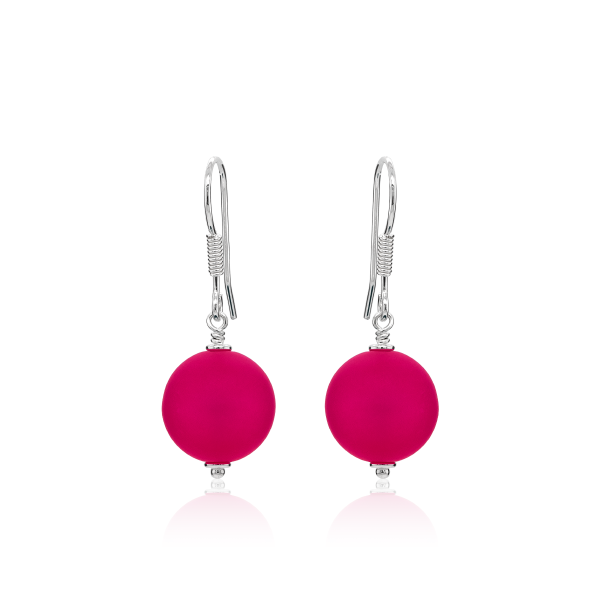 Ohrhänger mit Polaris-Perle Fuchsia