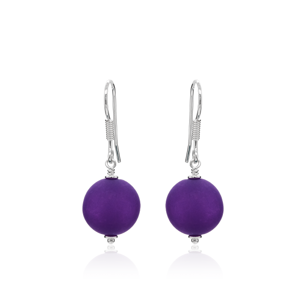 Ohrh&auml;nger mit Polaris-Perle Purple