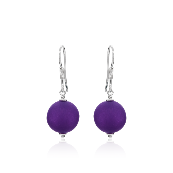 Ohrhänger mit Polaris-Perle Purple
