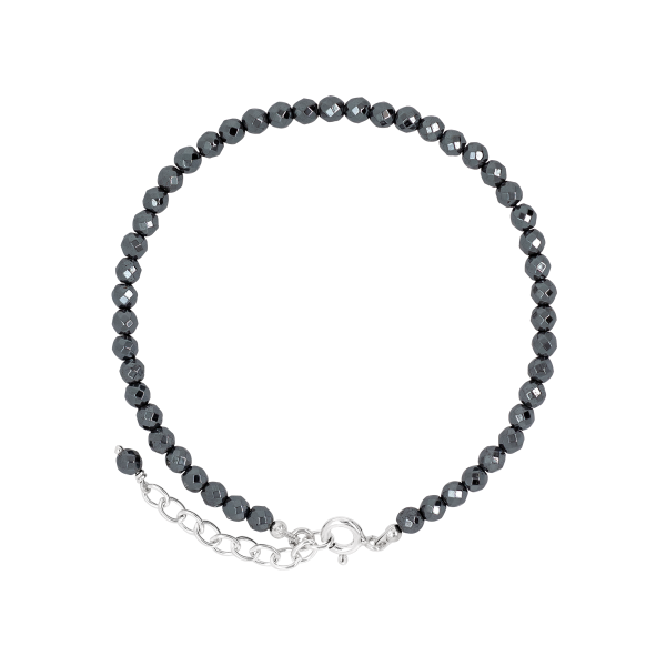 Stone & Silver Armband Hämatit