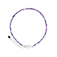 Stone &amp; Silver Armband Achat Violett mix