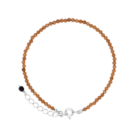 Stone &amp; Silver Armband Granat Orangerot