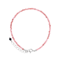 Stone &amp; Silver Armband Rhodochrosit