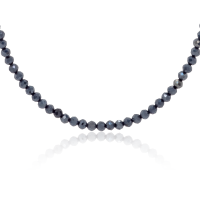 Stone &amp; Silver Choker-Halskette Spinell grau