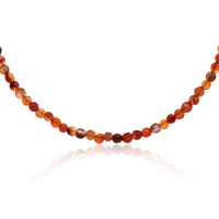 Stone & Silver Choker-Halskette Achat Braun
