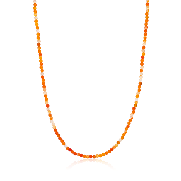 Stone & Silver Choker-Halskette Achat Orange mix
