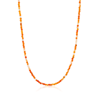 Stone & Silver Choker-Halskette Achat Orange mix