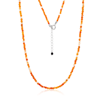 Stone & Silver Choker-Halskette Achat Orange mix